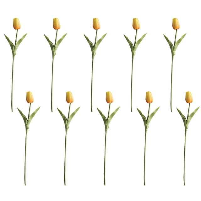 10 Uds. De tulipanes falsos de PU, ramo de flores artificiales de tacto Real para decoración de boda, oficina en casa