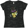 thumbnail image 3 of Inktastic Mardi Gras Skull with Cigar Women's T-Shirt, 3 of 5
