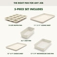 thumbnail image 4 of GreenPan 5-Piece Nonstick Bakeware Set, Cream, 4 of 7