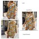 thumbnail image 5 of Camisa estampada con botones para mujer, solapa, blusa de manga larga con un solo pecho, Top largo con estampado floral abstracto para uso diario, naranja M, 5 of 6
