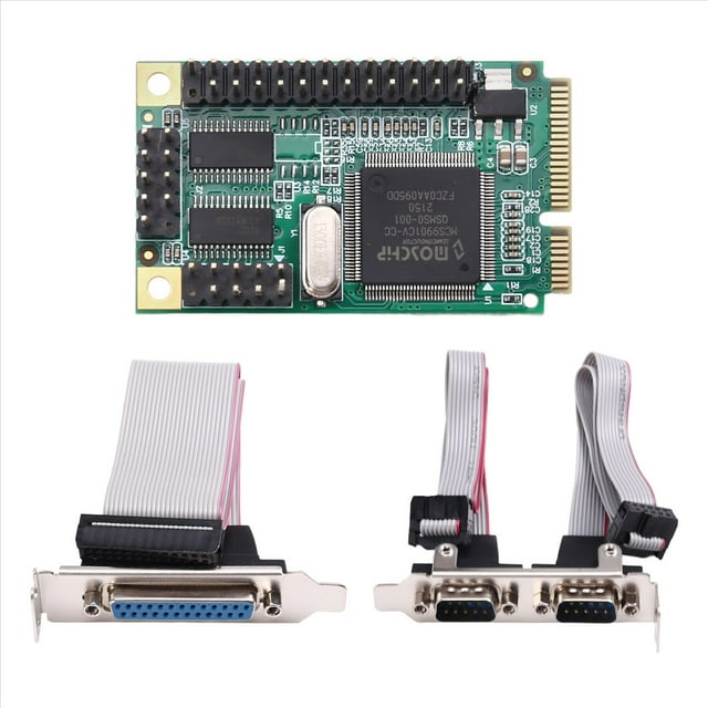 PCI-E Serial DB9 RS232 Parallel DB25 Adapter PCI-E to 2 Ports Serial DB9 RS232 Parallel DB25 Adapter,1 x Mini PCI-Express I/O Card