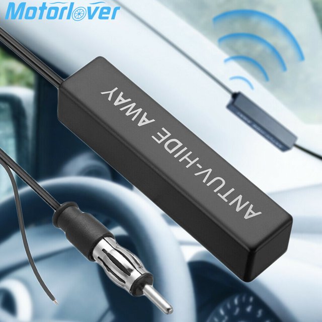 New Universal Car Hidden Amplified Antenna Kit 12v Electronic Stereo FM