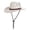 White, variant on Western Cowboy Hat for Men Women Breathable Linen Wide Brim Summer Sun Hat with Chin Strap for Outdoor Travel Hiking Beach - Beige