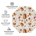 thumbnail image 3 of Rateoe Squirrel Drawing Drink Coasters Set of 4 Leather Coasters Spill Protection for Table Desk,Durable and Non Slip Leather Coaster ,4 Inches Drink Mats-Octagon, 3 of 6