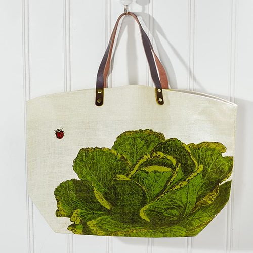 Farmhouse Leather Handle Market BagsLettuce
