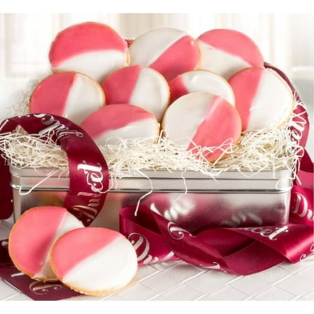 Dulcet Gift Baskets Valentines Delicious Freshly-Baked Mini Pink & White Cookies