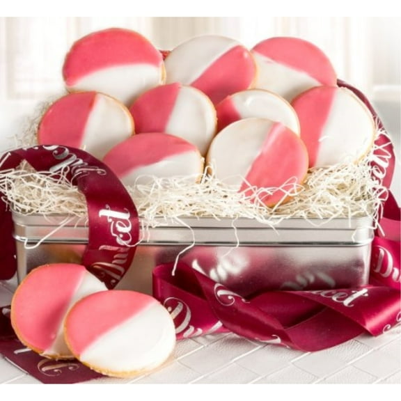 Dulcet Gift Baskets Valentines Delicious Freshly-Baked Mini Pink & White Cookies