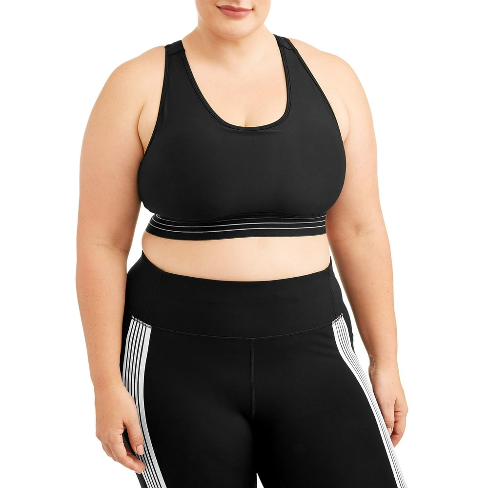Avia Women's Plus Size Medium Impact Stripe It Sports Bra Walmart