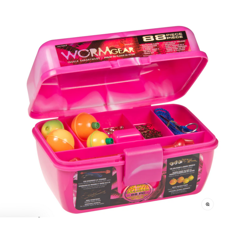 South Bend Worm Gear Tackle Box pink