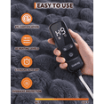 thumbnail image 2 of GARVEE 50" x 60" Heated Blanket Throw,Cozy Faux Rabbit Fur Bubble Electric Blanket with 10 Heat Settings & Auto-Off, Gray, 2 of 9