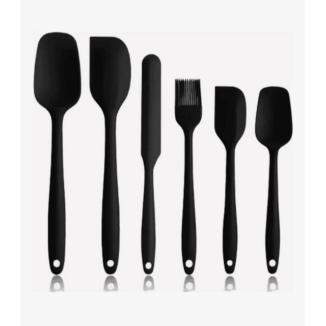 Xtellar Utensilios Silicona Cocina Palas Espatulas Reposteria 6 Set Negro