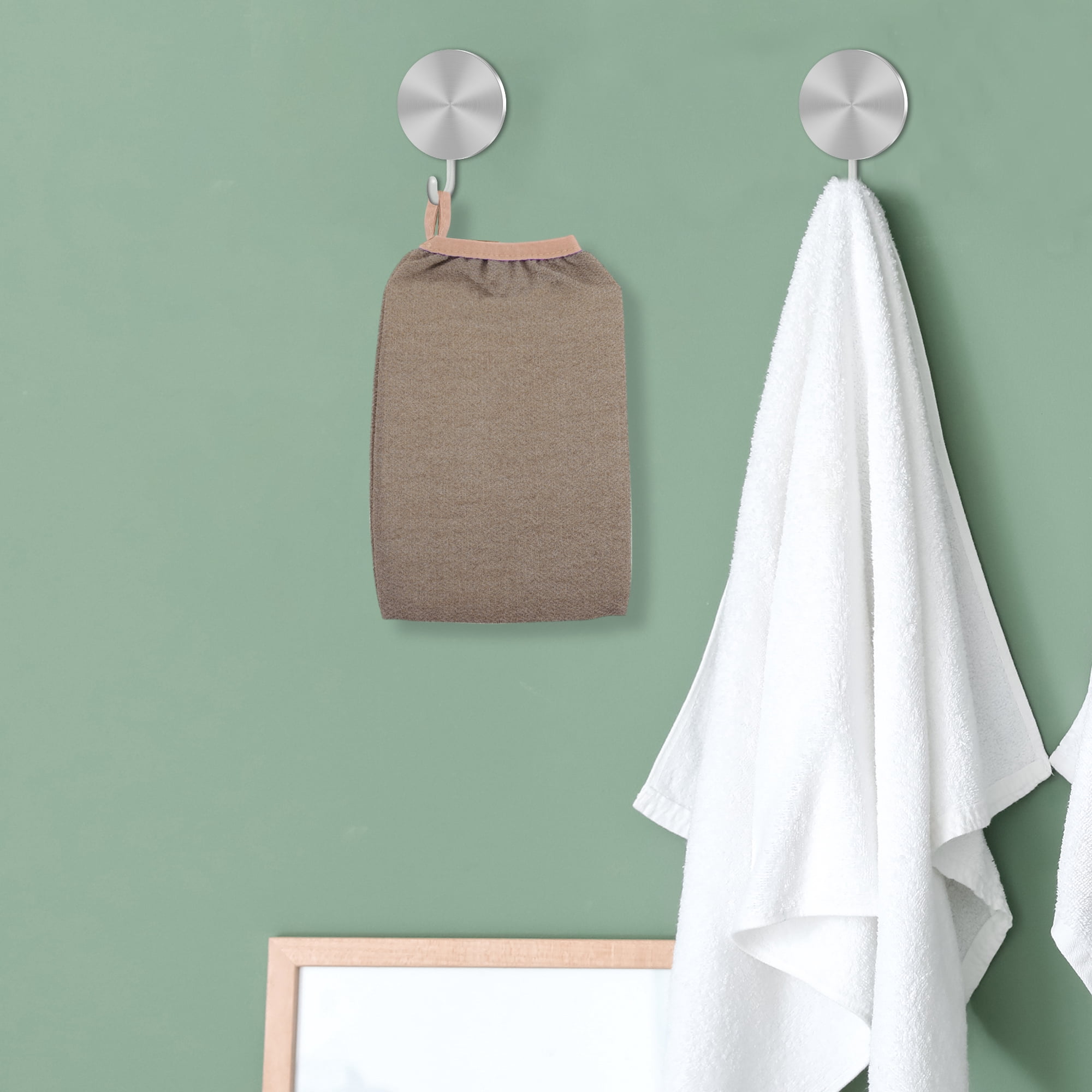 Unique Bargains Gloves Bath Towel for bathroom 5.12"x7.28" 1 Pc Brown