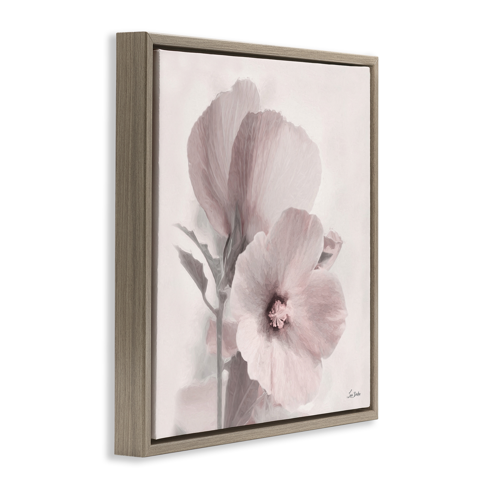 Stupell Industries Vintage Apple Blossom Botanical & Floral Painting Brown Floater Framed Art Print Wall Art, 25 x 25