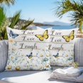 thumbnail image 5 of Outdoor Waterproof Pillow Covers Farm Daisy Flower Butterfly Decorative Throw Pillow Protectors for Patio Sofa Garden Couch,16x16in 2 Pack, 5 of 9
