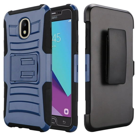 GSA Kickstand Holster For Samsung Galaxy J3 (2018). J337-Blue, Black