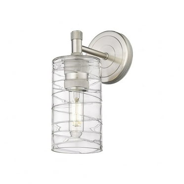 Innovations Lighting  Crown Point - 1 Light 7" Wall-Mounted Sconce Polished Nickel/Seedy