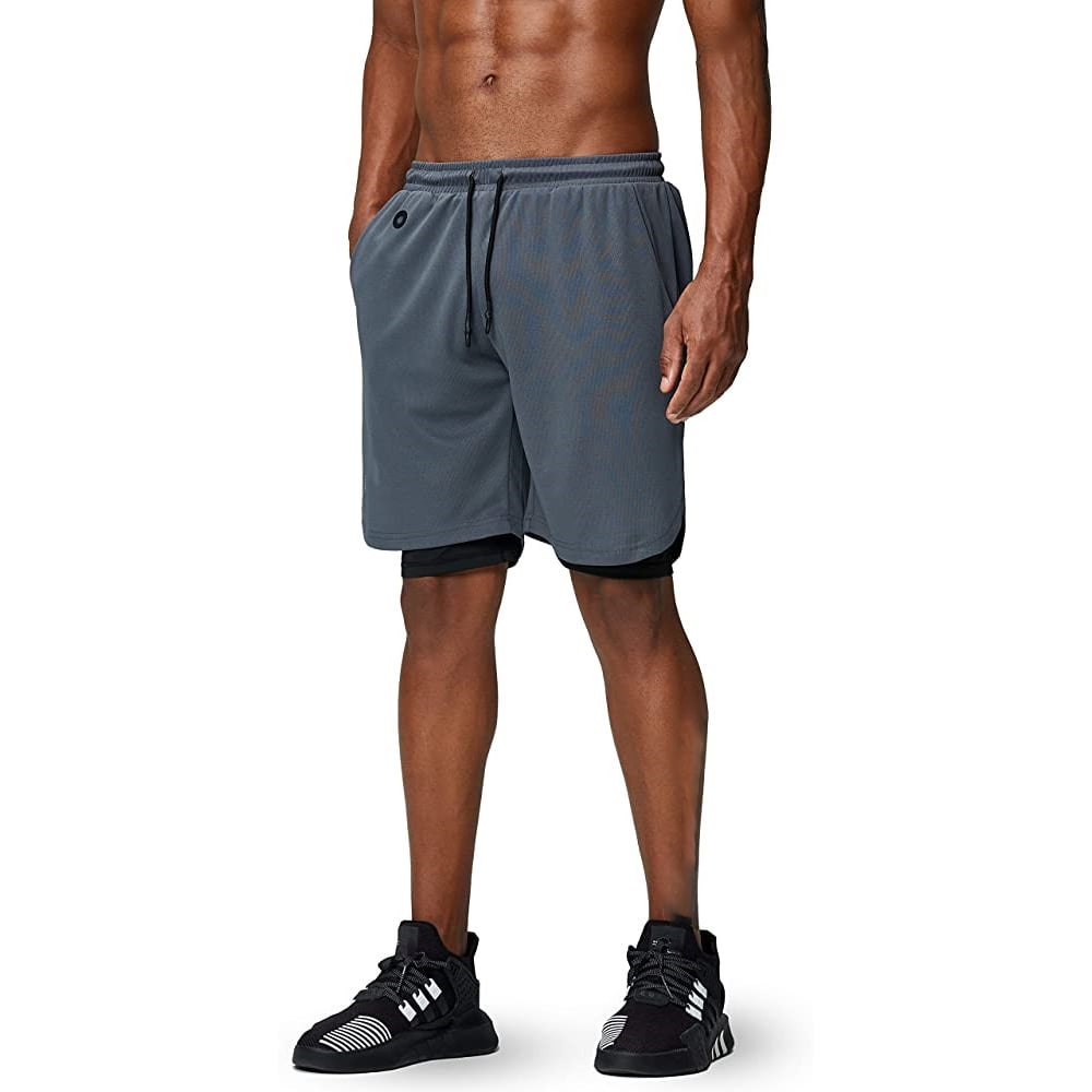 men's 2 in 1 training shorts