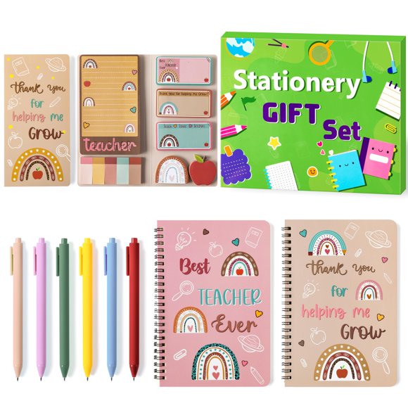 Set de papelería Xqumoi Teacher con notas adhesivas A5 para cuadernos y bolígrafos