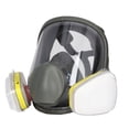 thumbnail image 1 of Respirador facial completo reutilizable Nikou con protección contra vapores orgánicos 10 Filtros de algodón, 1 of 15