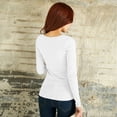 thumbnail image 3 of Pxiakgy Hauts Col Rond Coréen Chemise Longue à Manches Courtes Version Décontractée Bouton Blouse Ample pour Femmes Blanc TG, 3 of 8