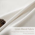 thumbnail image 2 of Jainmy Linen-Look Semi-Sheer Curtains, Back Tab Drapes with Hooks Living Room Bedroom ,Set of 2 Panels,52x108 inch, Ivory Beige, 2 of 10