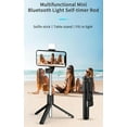 thumbnail image 2 of REQO Selfie Stick Tripod,3 in 1 Extendable 360° Rotation Tripod Stand with Detachable Wireless Remote Portable Mobile Phone Holder Compatible with iPhone,Android,Samsung (pink+light), 2 of 7