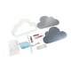 thumbnail image 5 of Lámpara de noche Nikou en forma de tulipán nube miniadorno decorativo color azul claro, 5 of 15