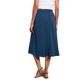 thumbnail image 4 of Fantaslook Womens Midi Skirts Elastic High Waist Skirt Flowy Trendy Skirts with Pockets, 4 of 9