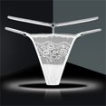 thumbnail image 2 of Gibobby Calzoncillos de encaje para mujer sexys Calzoncillos de encaje sexy para mujer Calzoncillos de gancho de malla transparente para mujer(Blanco,M), 2 of 5