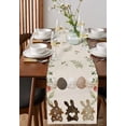 thumbnail image 5 of Easter Rabbit Flower Plant Leaf Easter Egg Table Runner For Kitchen Table Cover Home Decor Tablecloth 4/6 Pcs Placemats, 5 of 7