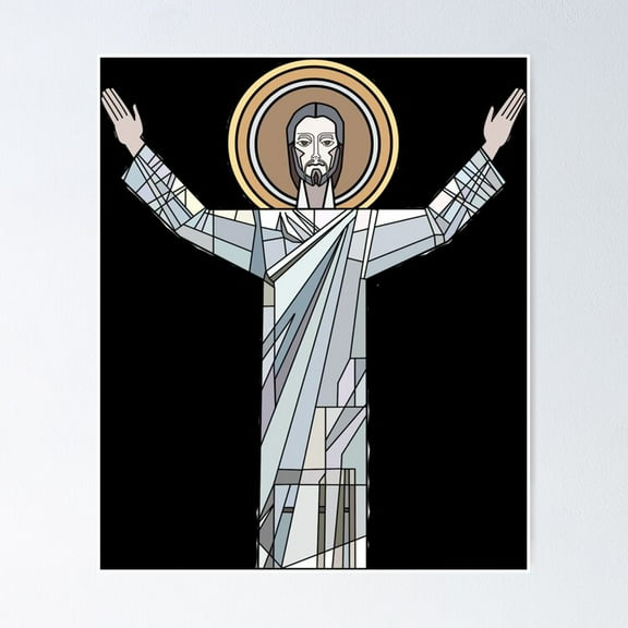 Kna Prints - Touchdown Jesus Poster Wall Art Print For Home Decor, Living Room, Bedroom, Office, UNFRAMED-8x12