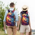 thumbnail image 5 of Yiaed Dreamy Night Sky White Horse Print Backpack, Premium Laptop Backpack, Travel Backpack for Women, Lightweight Backpacks, Comfortable Back Pack-Medium, 5 of 7