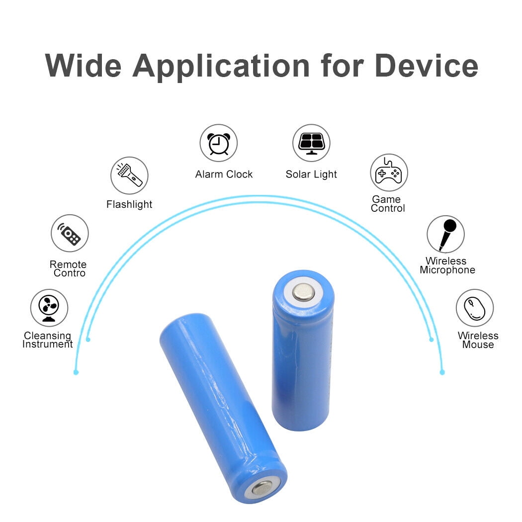 LIENIAO AA 3.7V 1200mAh Rechargeable Li-ion Batteries ICR 14500 Lithium Battery