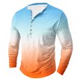 thumbnail image 2 of Jalioing Men's Gradient Shirts Loose Long Sleeve Crew Neck Button T Shirt Spring Summer Casual Pullover Shirts, 2 of 4