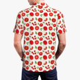 thumbnail image 3 of Balery Fresh Red Tomato Printed Men’s Short Sleeve Polo Shirt, Midweight Men's Shirt,Golf Polo shirts -X-Large, 3 of 8