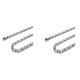 thumbnail image 1 of 2X Cadena de Joyeria de Hombres Y Mujeres, Collar de Acero Inoxidable, Plata – Anchura 3mm – Longitud 60cm, 1 of 3