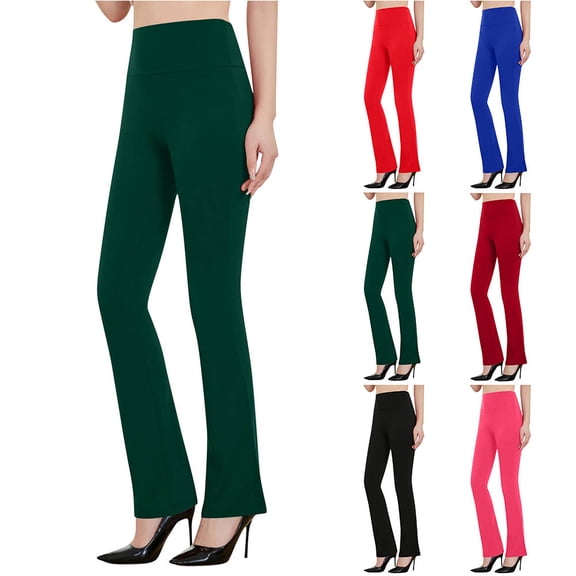 EaskTriop High Waisted Bootcut Pants for Women Flare Dress Pants Stretchy Work Trousers Comfy Pull On Slacks for Office Business Casual