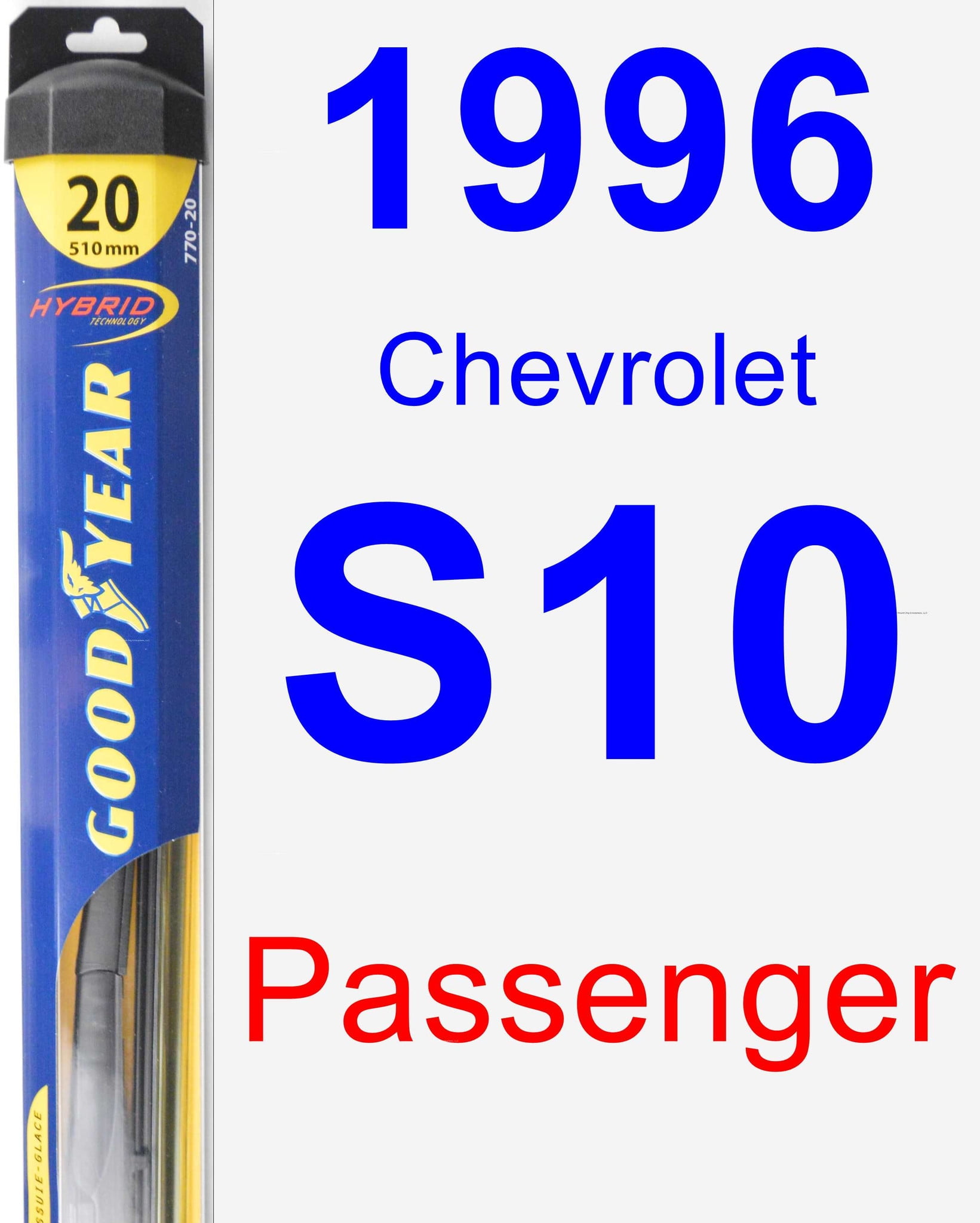 1996 Chevrolet S10 Passenger Wiper Blade Hybrid