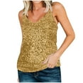 thumbnail image 3 of Tank Tops for Women Sequin Camisoles Sparkly Holiday Outfits, 3 of 4