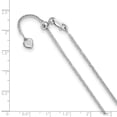 thumbnail image 2 of Auriga Fine Jewelry 925 Sterling Silver Adjustable 1.45 mm Diamond-cut Square Spiga Chain Necklace for Women 30", 2 of 5