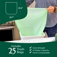 thumbnail image 5 of Cleanomic Compostable 13-Gallon Green Drawstring Kitchen Household Compost Bags, Unscented, 25 Bags, 5 of 8