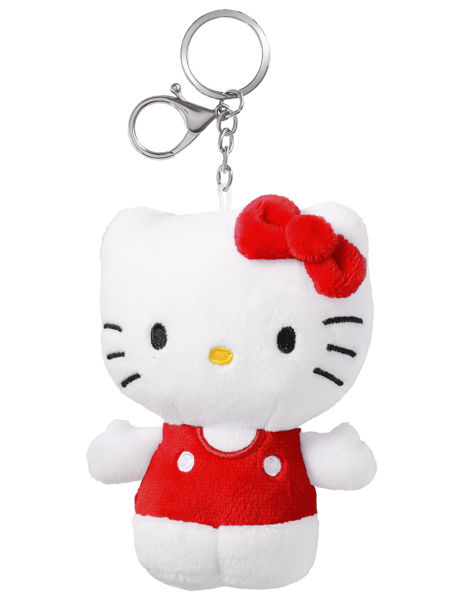 Hello Kitty Head Zipper Pull Snap Hook Keychain, Pink, Cute Plush