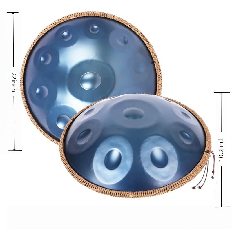 10-Note Blue Handpan (Beginner-Friendly) – Perfect for Meditation, Relaxation, Daily Practice & Holiday Ambiance