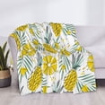 thumbnail image 4 of Throw Blanket for Couch, Cute Delicious Pineapple Super Soft Fuzzy Comfy Warm Throw Blanket, Cuteness Lightweight Cozy Plush Flannel Blanket & Throws for Sofa and Bed All Season, 4 of 5