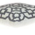 thumbnail image 2 of Parkland Collection Hazel White and Gray Velvet Decorative Throw Pillow, 18 x 18 Ethnic Accent Pillow, 2 of 6