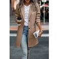 thumbnail image 3 of PRETTYGARDEN Women Plaid Shacket Jacket Trendy Fall Casual Button Wool Blend Tartan Trench Coat Winter Clothing with Pockets, 3 of 10