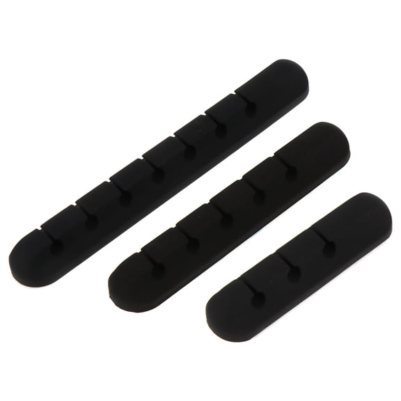 EXHUMKY 3Pcs Black Clips Cable Holders for Charging Cord Organizer Home Office