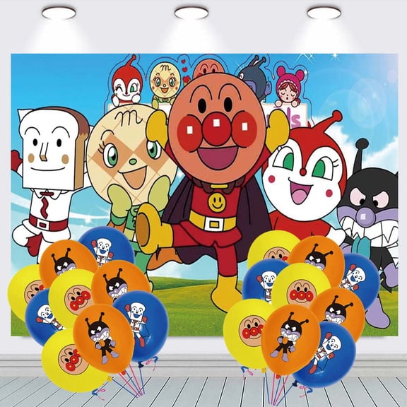Anpanman Backdrop Balloons Banner Party Decorations Taspestry Wall Decor Background Poster Supplies