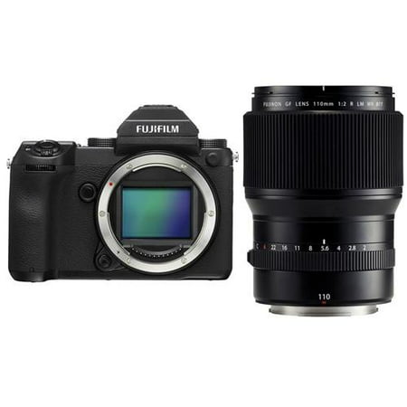 Fujifilm GFX 50S 51.4MP Medium Format Mirrorless Camera (Body Only) with Electronic Viewfinder, Full HD 1080p Video - With Fujifilm FUJINON GF 110mm F