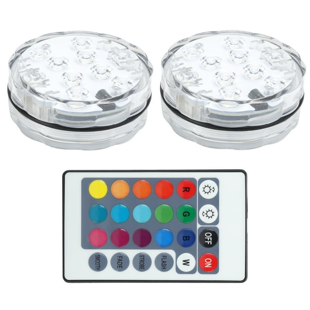 Luz sumergible, luces LED sumergibles, luz de piscina con Control remoto impermeable, luz de piscina RGB, funcionalidad versátil Jadeshay A